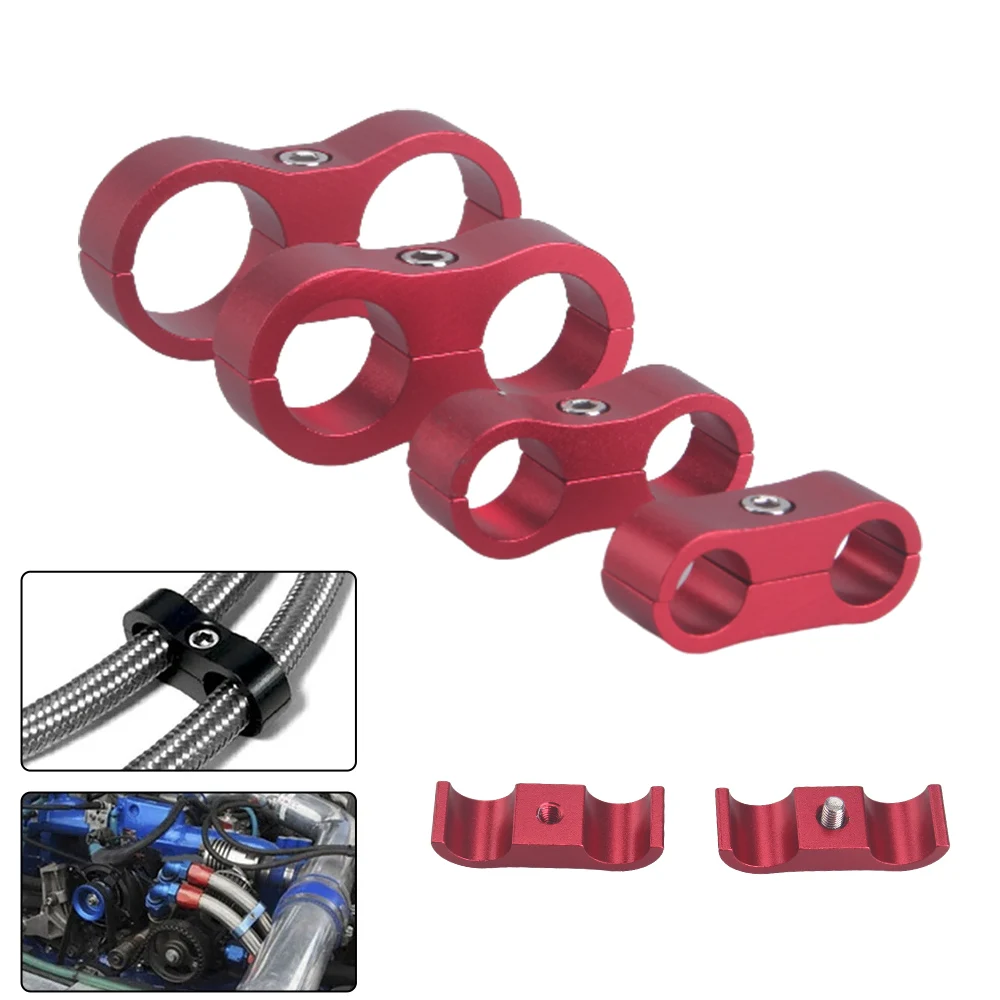 1PC Universal AN4 AN6 AN8 AN10 AN12 Aluminum Oil Fuel Water Hose Tube Separator Divider Clamp Aluminum Line Separator