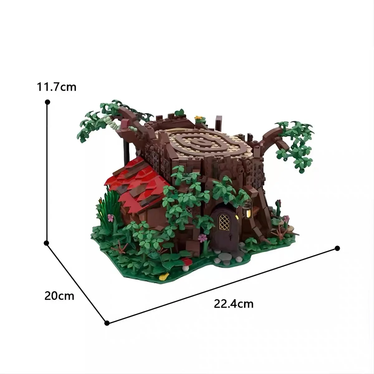 MOC forêt chalet cabane Architecture arbre racine arbre maison modèle blocs de construction assemblage Puzzle bricolage anniversaire jouet enfants cadeaux