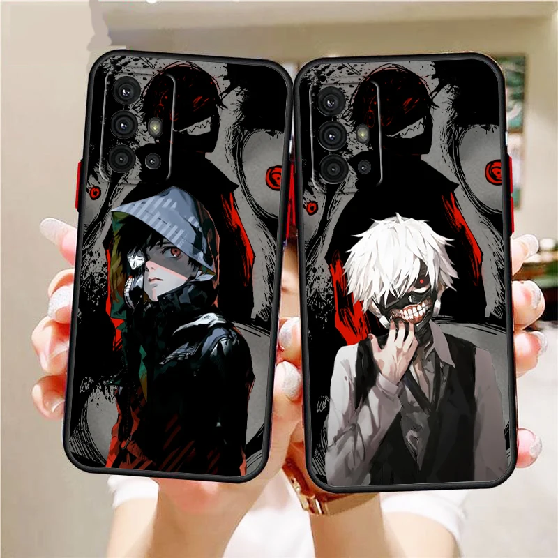 T-Tokyo G-Ghoul Anime Luxury Frosted Translucent For Samsung A53 A52 A33 A32 A51 A71 A21S A13 A73 A50 A22 A12 5G Back