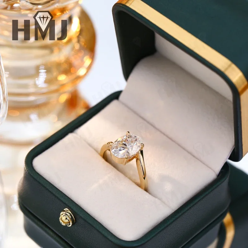 Eheringe 5ct Moissanit-Diamant S925/10K/14K/18K Antragsring Ewiges Exquisites Band Feiner Schmuck Premium-Geschenk Hypoallergen ​ – Detail 19