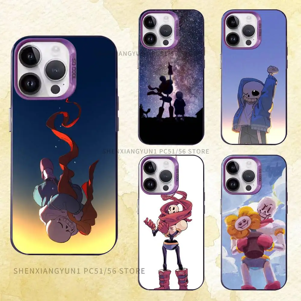 

U-UndertaleS Act S-Sans and P-Papyrus Phone Case For iPhone 17 16e 16 15 14 13 12 11 Pro Max X XR XS MAX Back Cover