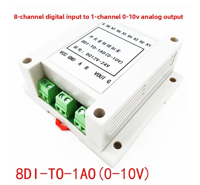 4-Channel/8-channel switching input to 1-channel analog voltage output DI to 1AO 0-10V voltage regulator module