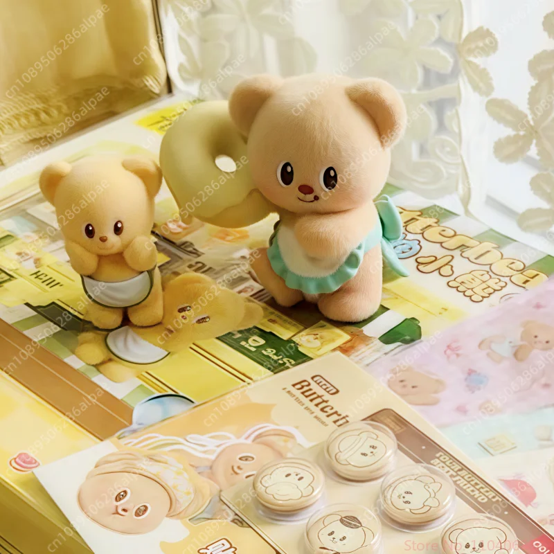 2024 Genuine Blind Box Butter Teddy Bear Sweet Series Children Cute Doll Room Desktop Decoration Trendy Play Christmas Gifts