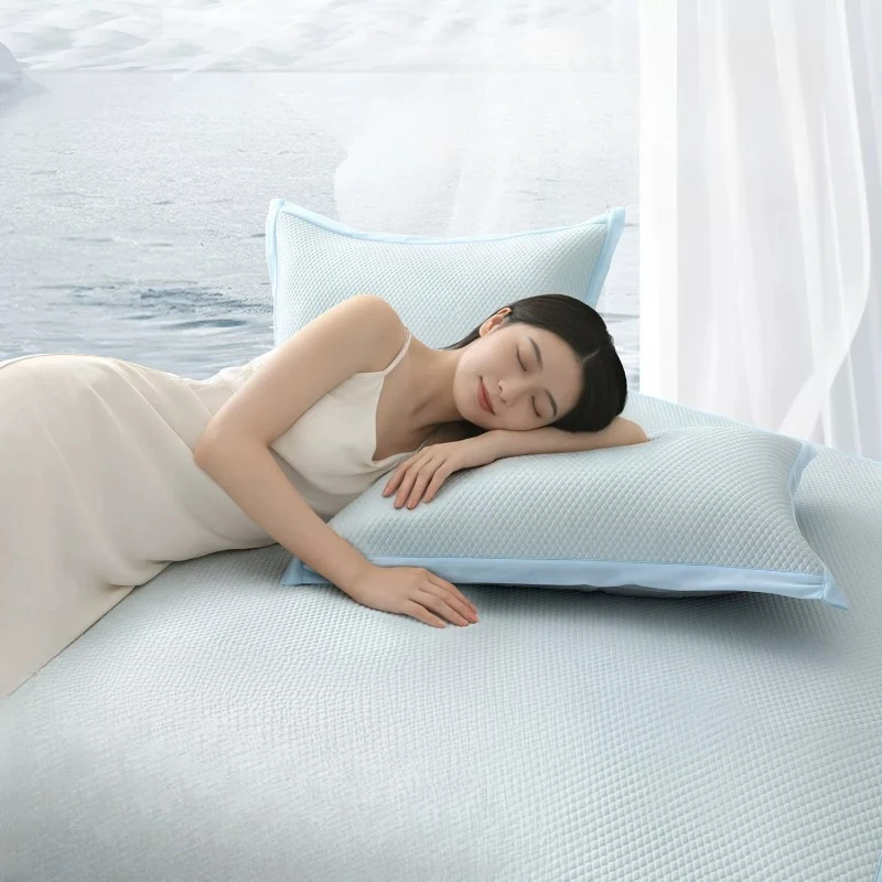 Summer Cooling Mat 3 Piece Set, Antibacterial Machine Washable Sheet, Foldable Air Conditioner Bed Cover, Home Use Cool Pad