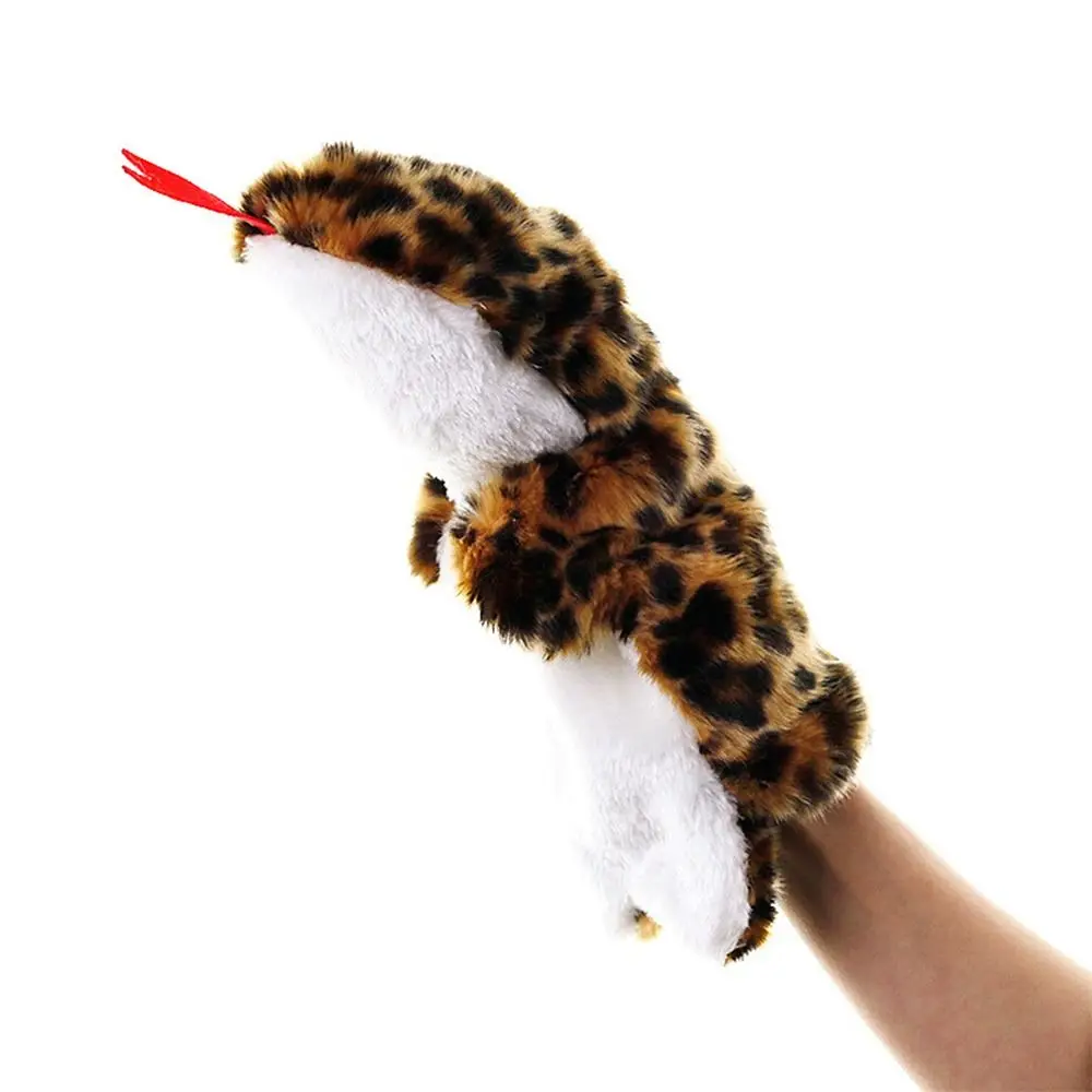 9.8 Inch Animal Hand Puppet Dog Cow Pig Soft Plush Finger Puppets Tiger Chicken Storytelling Teaching Role-Play Toy Preschool