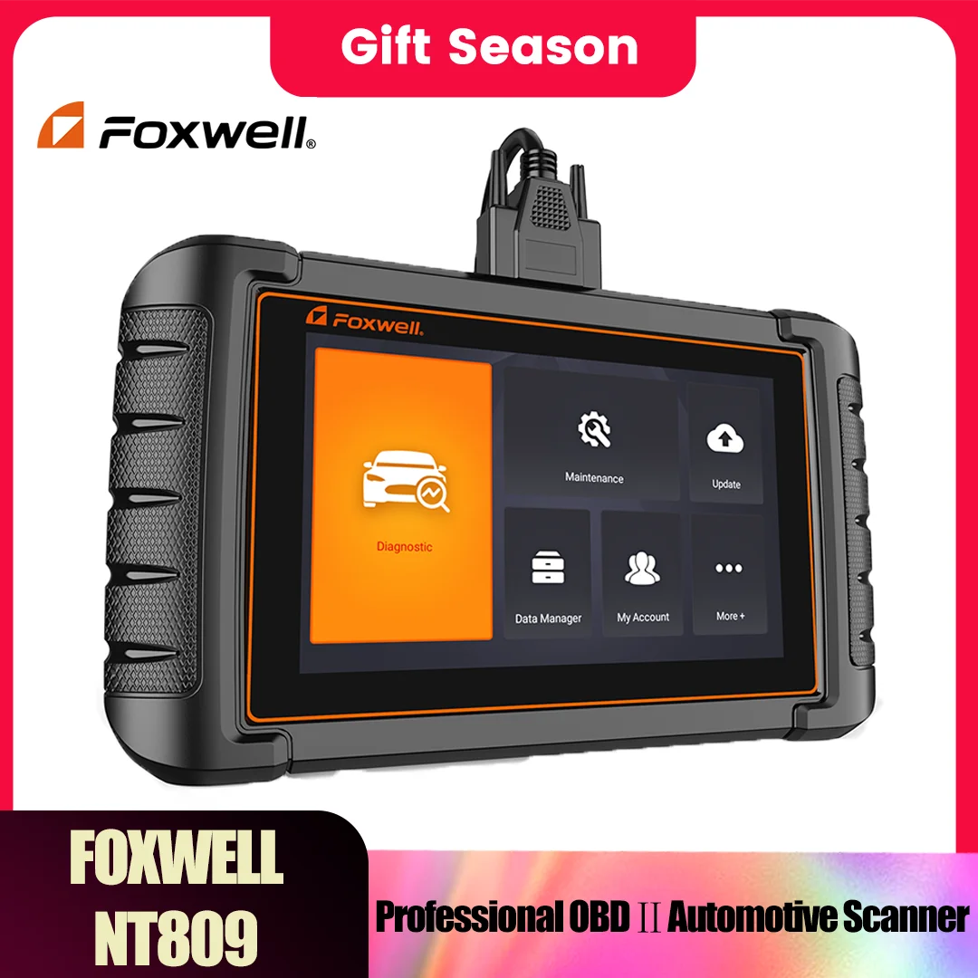 

FOXWELL NT809 OBD2 Car Diagnostic Scanner Code Reader 30+ Reset Bi-directional Test Full System OBD2 Automotive Scanner Tools