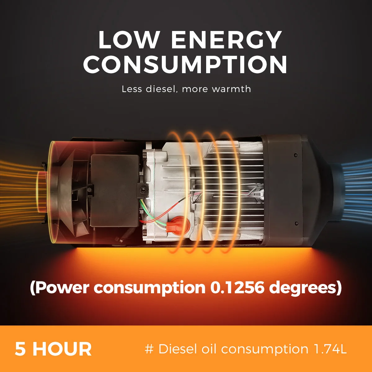 차량용 디젤 에어 히터, 소음기 포함, LCD 스위치, 트레일러 트럭 디젤 주차 히터, 8KW, 12V, 24V