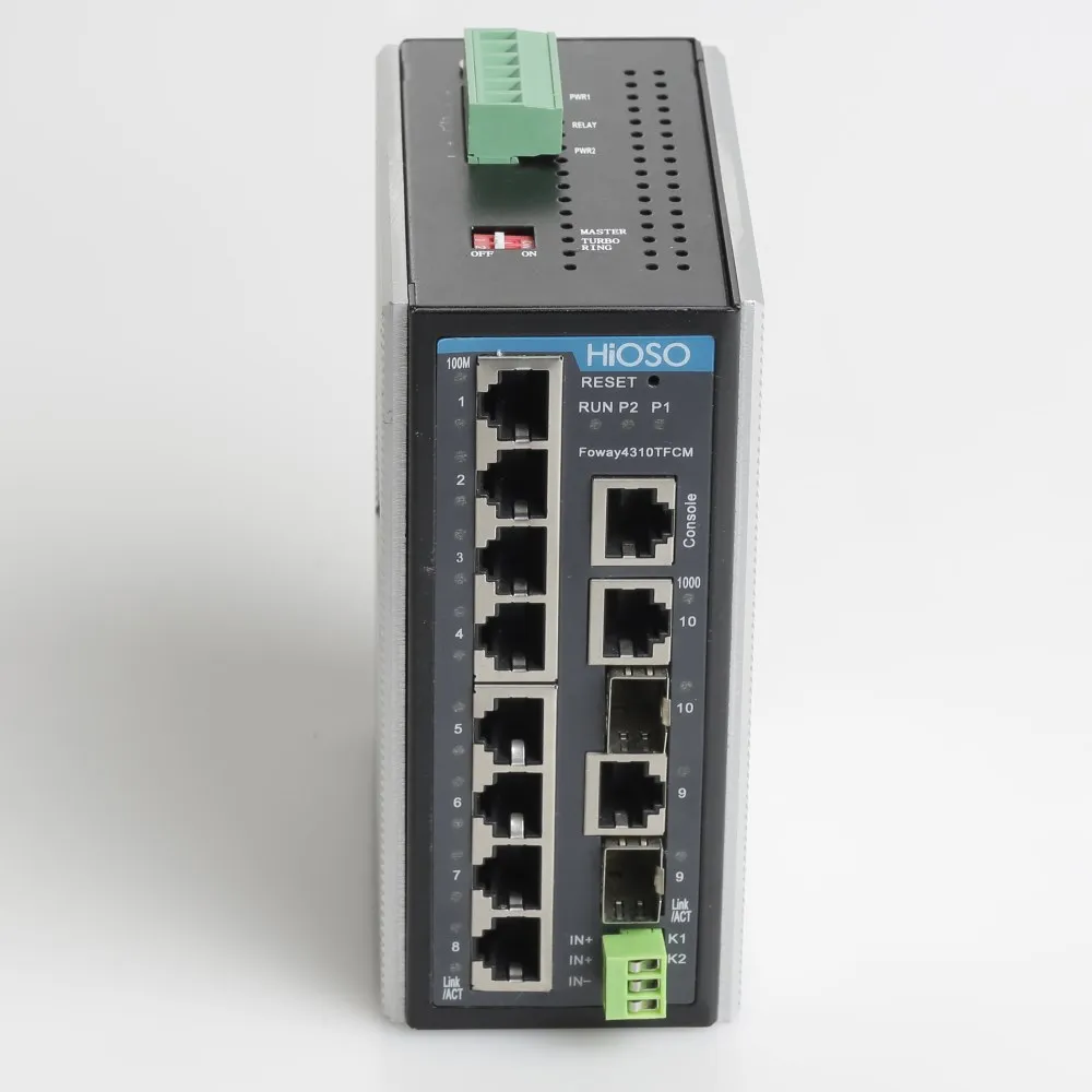 8 منافذ جيجابت مُدارة Din Rail Ethernet Switch