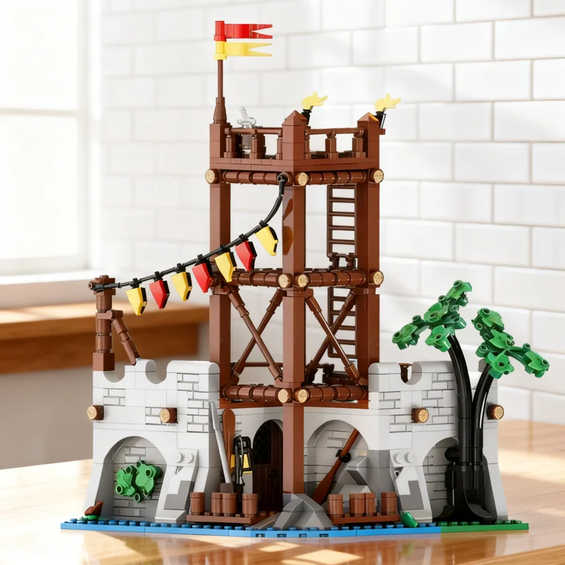 

784pcs MOC Fisherman S Pier Series No 6 Castle Lion Knights Model Building Blocks Creative Display Gift Collectible Decor Kids