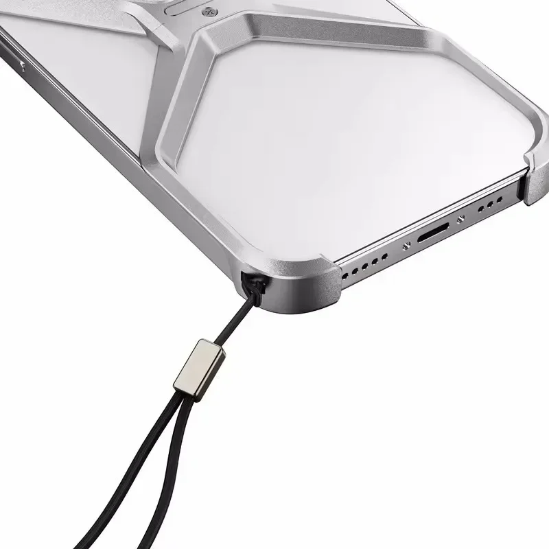 Aluminum Alloy X-shaped Metal Frame  Phone Case for IPhone 16 15 Pro Max 14 13 Military Grade Drop Protection Cover