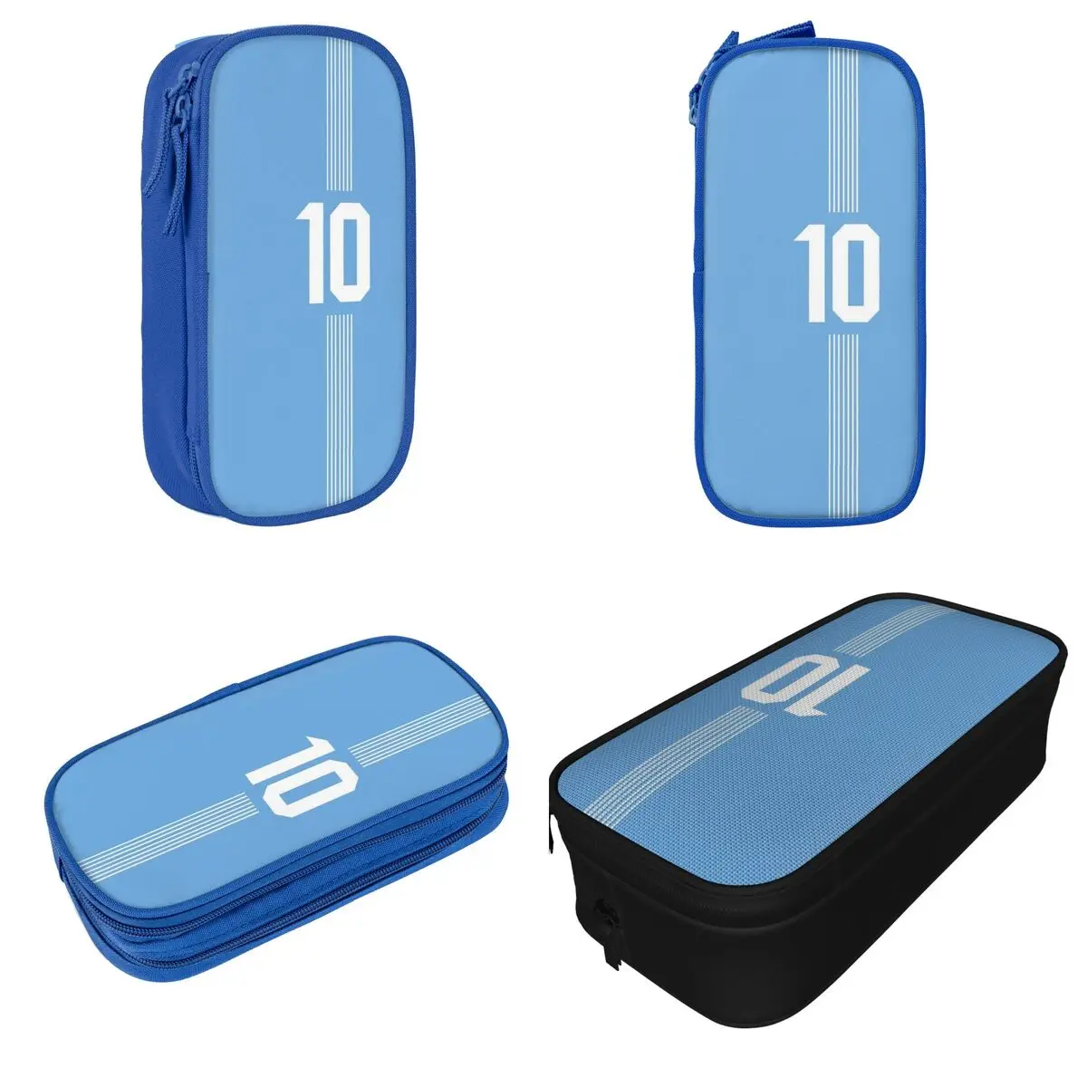 Argentina Number 10 Football Pencil Case Messi Pencilcases Pen Box Kids Large Storage Pencil Bags School Supplies Stationery