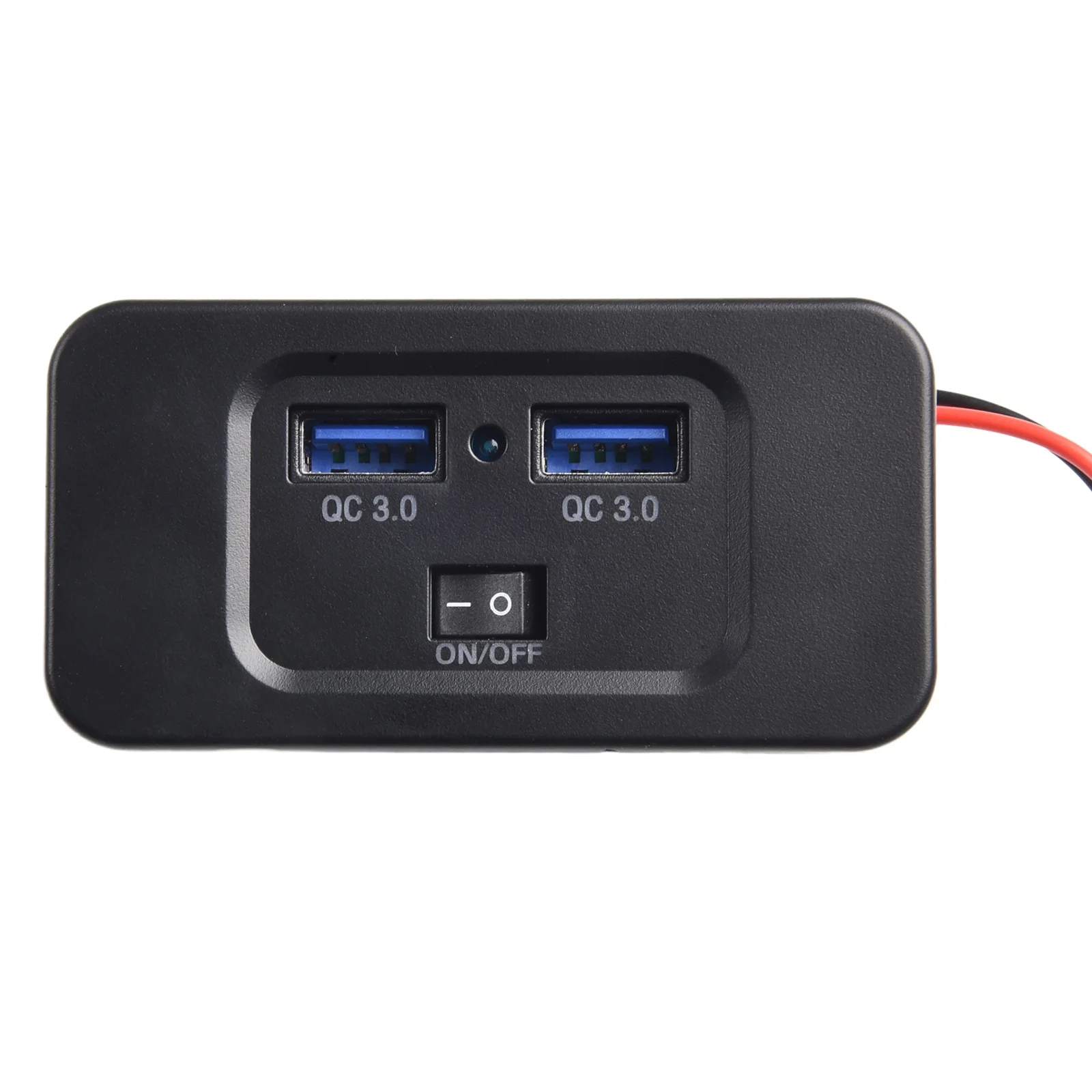 12V-24V QC 3.0 Dual USB Car Fast Charger Socket Power ON/OFF Outlet Panel Adapter For Truck Camper Caravan Accessories