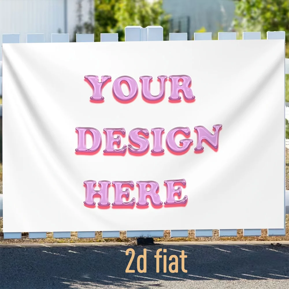 1pc Customizable Banner with Picture, Text, and LOGO, Multiple Sizes Available, Showcasing Creative Design Space for Outdoor