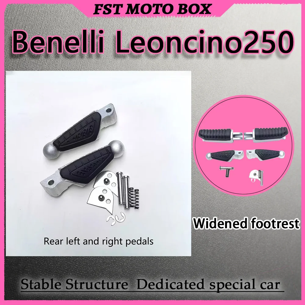 FOR Benelli Leoncino250 Footrest Bracket Set Aerospace Aluminum MultiPosition Multi-Angle Adjustable Front & Rear Widened Design