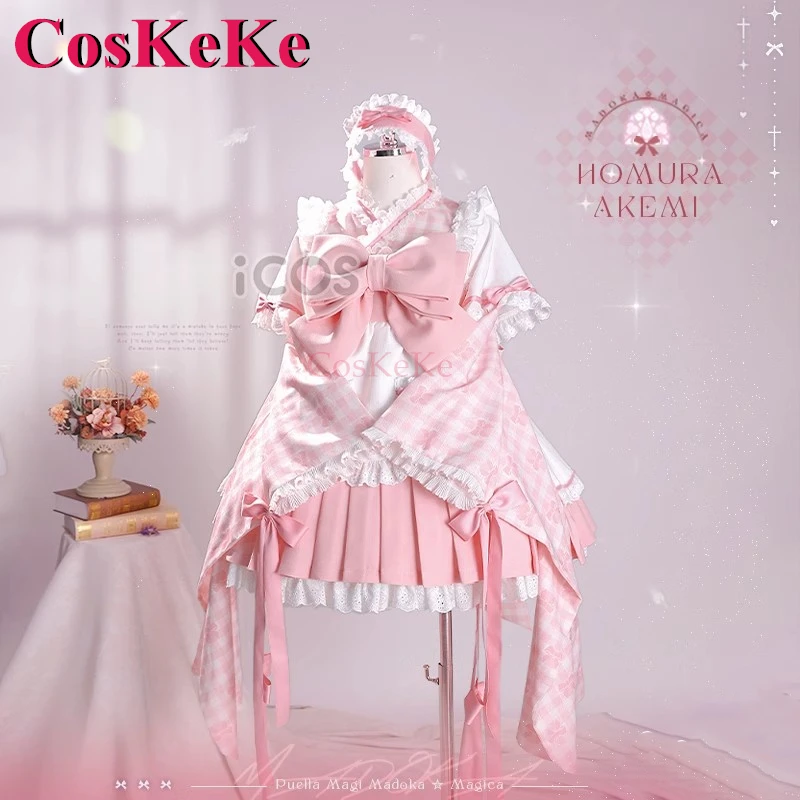 

CosKeKe Kaname Madoka Puella Magi Madoka Magica Cosplay Costumes Sweet Elegant Pink Maid Dress Activity Party Role Play Clothing