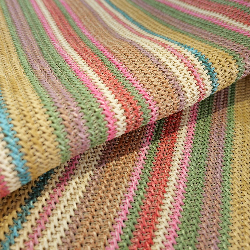 1야드 컬러풀 스트립 PP 짚 직물 통기성 좋은 잔디  - Summer Cloth 리뷰 및 가격