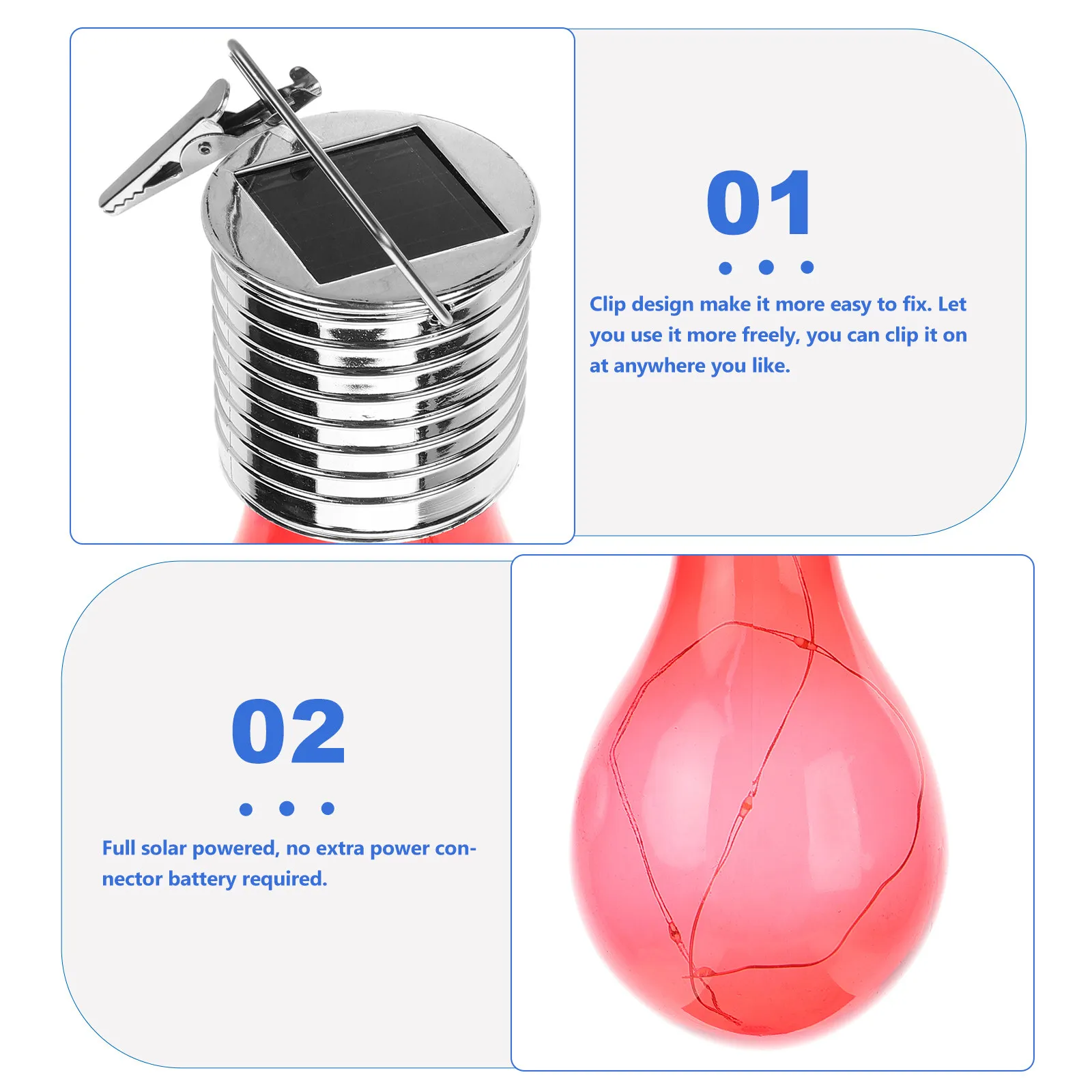 Color Outdoor Camping Hanging Light Shell Solar Lights Powered Bulb Lightbulb Garden
