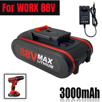 88V 3000mAh  For Worx Cordless Screwdriver Power Tools Replacement Battery