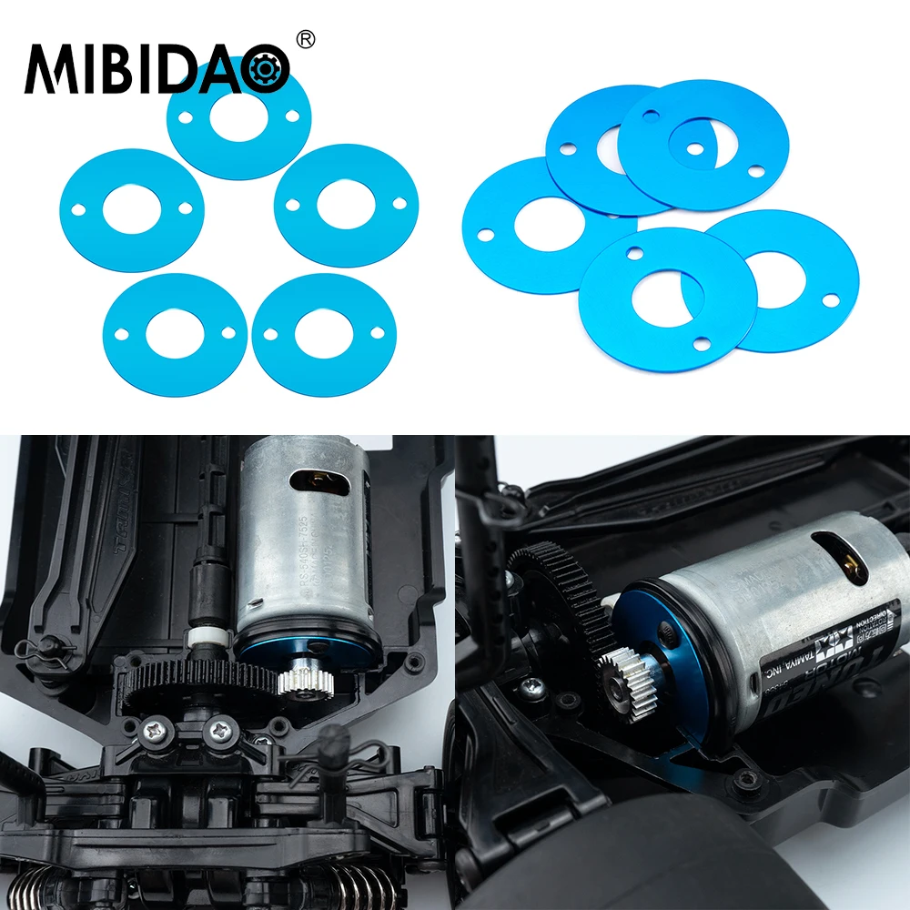 MIBIDAO 5/10pcs Motor Gasket Spacer for 1/10 Tamiya TT02 RC Crawler Car Upgrade Part