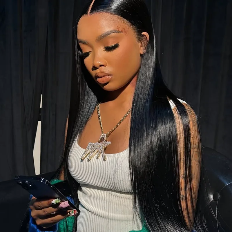 36 Inch Bone Straight Lace Front Wigs Human Hair Brazilian 13x4 Frontal Wig HD 5x5 13x6 Human Hair Lace Frontal Wigs For Women