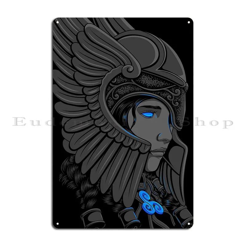 Valkyrie Queen Sigrun Metal Plaque Poster Printing Bar Decoration Garage Retro Tin Sign Poster