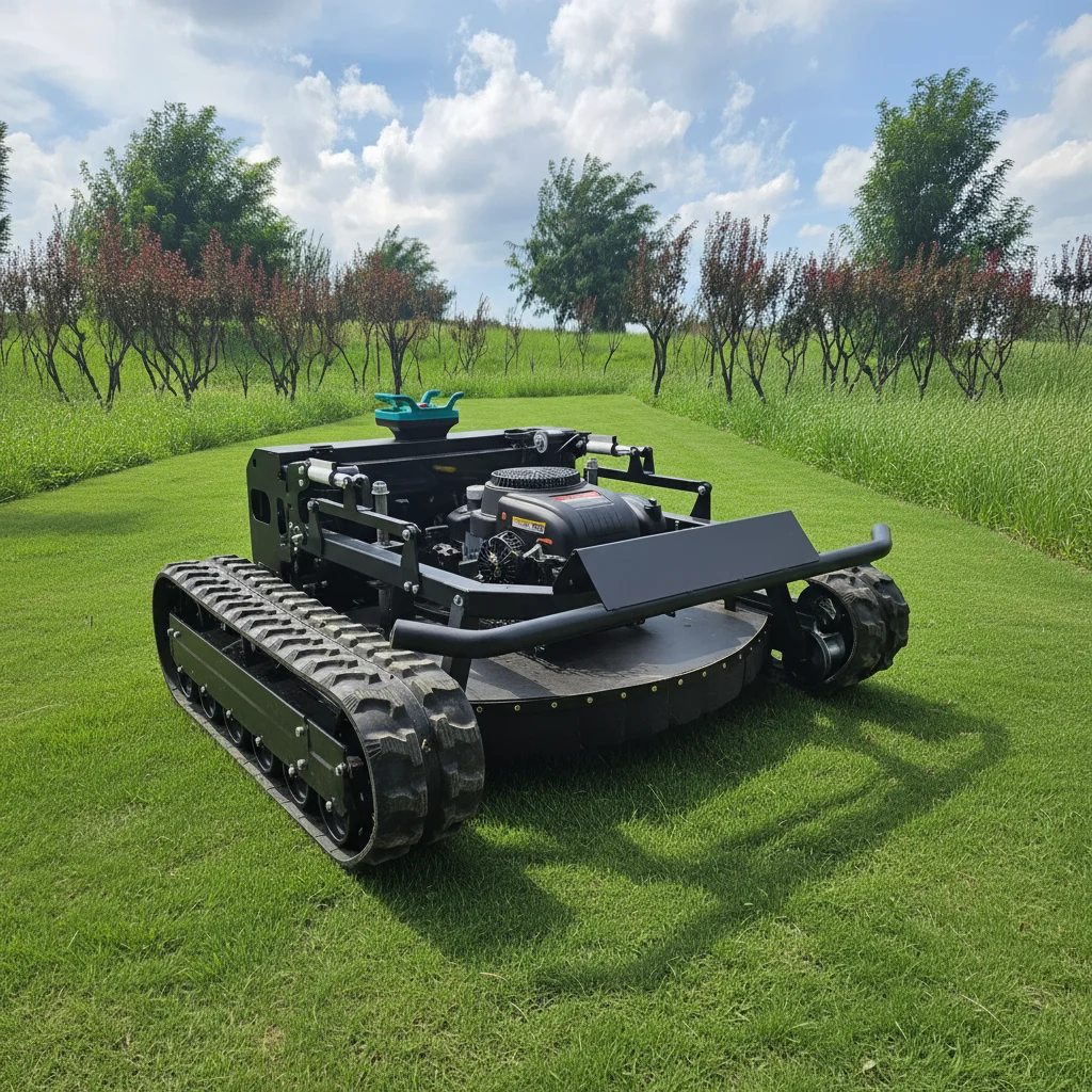 Customize Remote Control Crawler Grass Cutting Machine 90cm For Farm And Garden Use