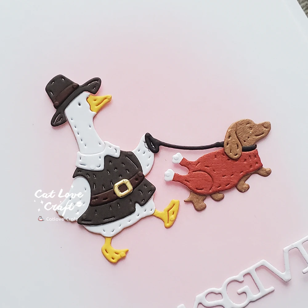 Halloween Thanksgiving Gans Wurst Hund Metall-Stanzformen Scrapbooking Schablone Stanzformen Kartenherstellung Basteln Prägung Neue Stanzformen – Detail 10