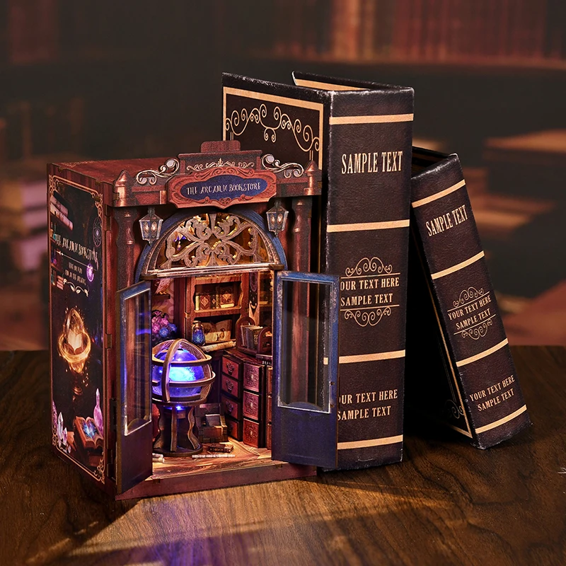 DIY Magic Book Nook Kit Wooden - Miniature Led Light Kit For Dollhouse 评论和价格