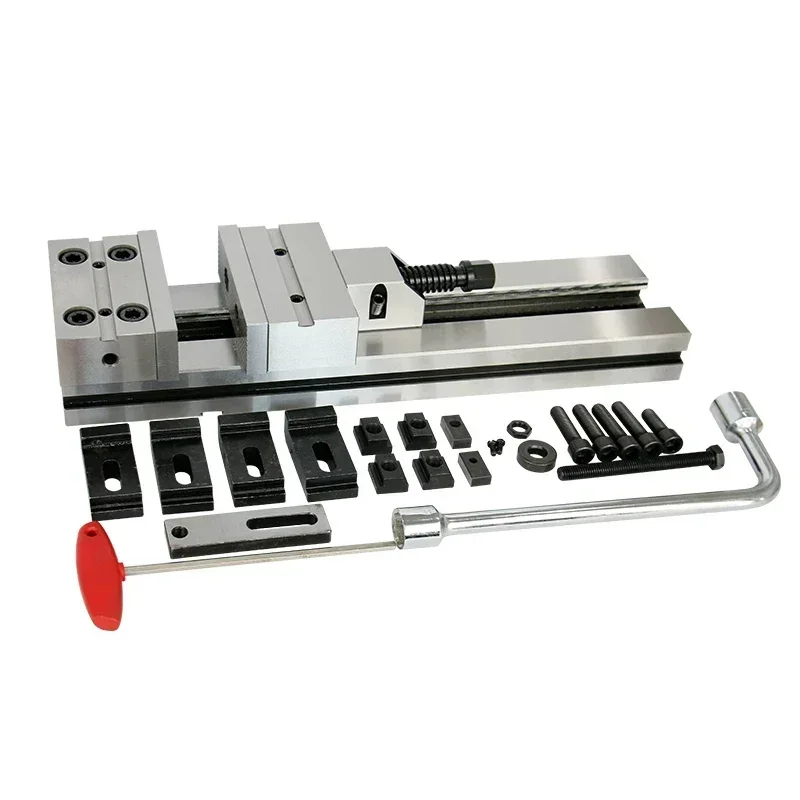 MW108 Precision Vise, CNC Machining Center Milling Fixture, Quick-Change Vise Jaws, Co-planar Vise, Grinding Machine Fixture