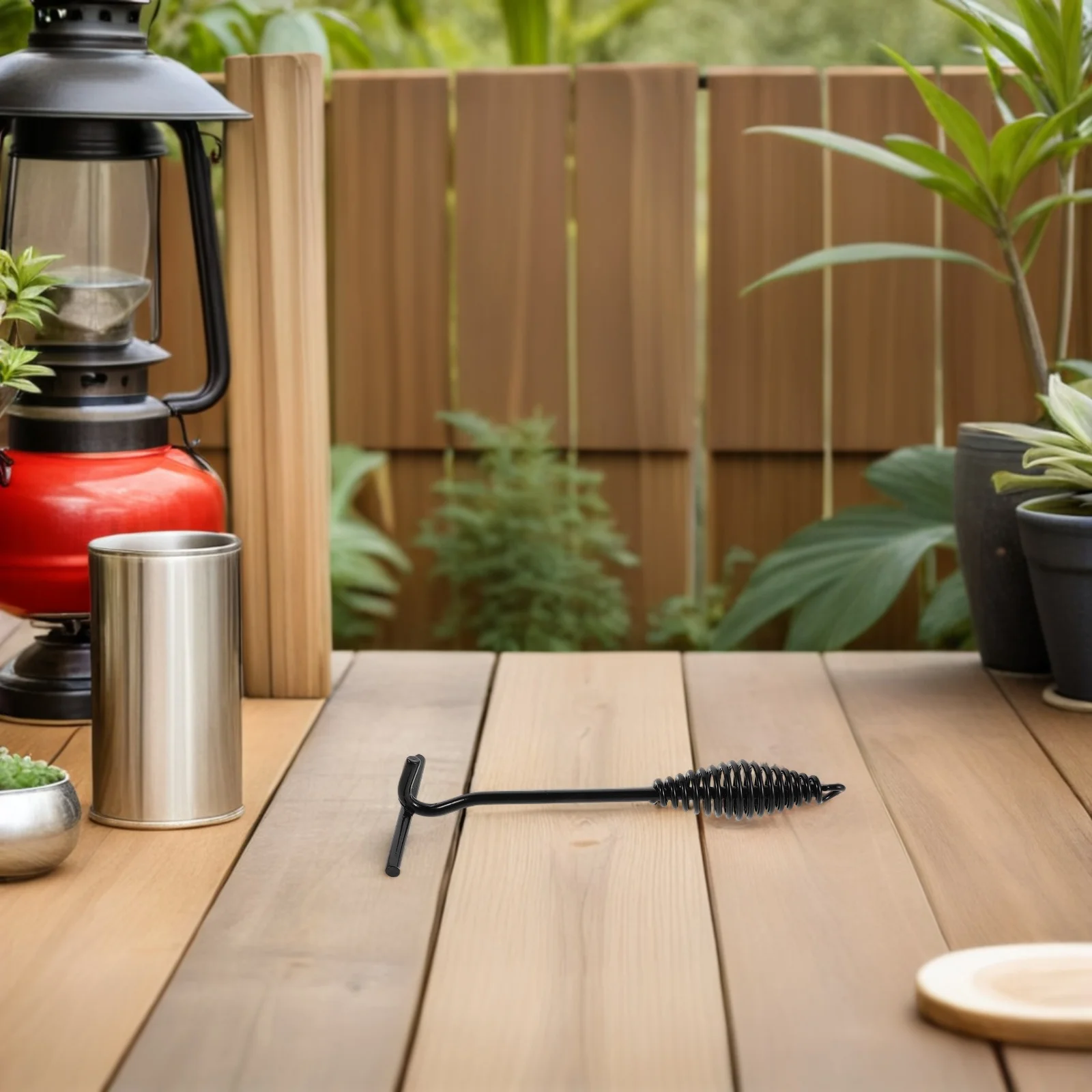 

Cast Iron Dutch Oven Lid Lifter Spiral Handle Heavy Duty 25Cm Outdoor Camping Pot Lid Removal Tool Camp Cookware Accessory