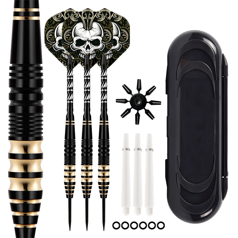 

3 PCS Professional Brass Darts with Free Case 23g Steel Tip Darts Iron Copper Barrel for Indoor Game Sports