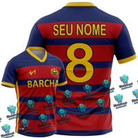 Barcha Team Jersey | Red - Blue Striped Design #8 Custom \