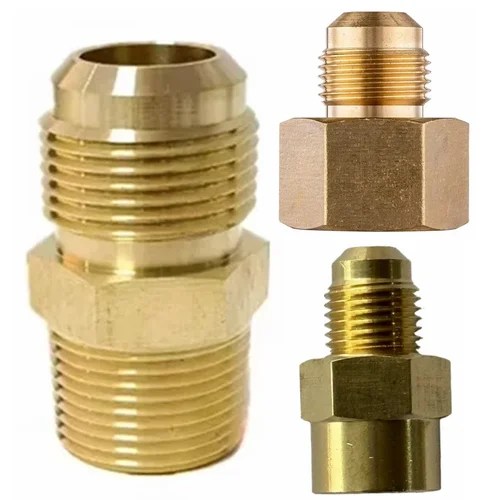 1/8 ""1/4"" 3/8 ""1/2"" 3/4 ""NPT BSP hembra macho 1/8 3/16 1/4 5/16 3/8 1/2 pulgadas-SAE tubo acampanado conector de tubería de latón aire acondicionado