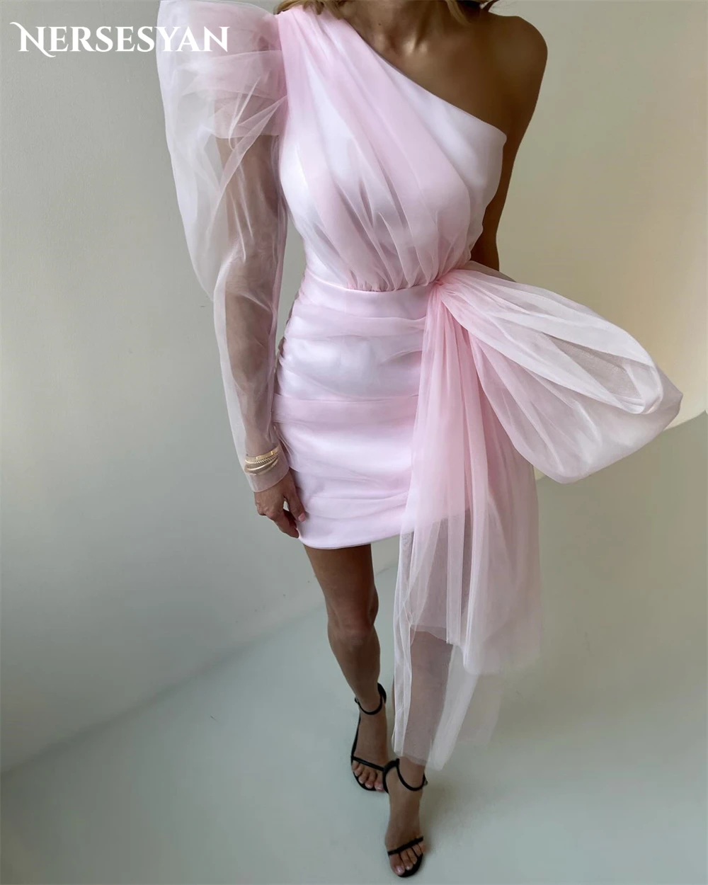 Nersessuperb-Robe de Bal en Tulle Rose, Mini Tenue Formelle, Plissée, avec Nministériels d sur le Côté, pour ix, Quelle que soit la 2024