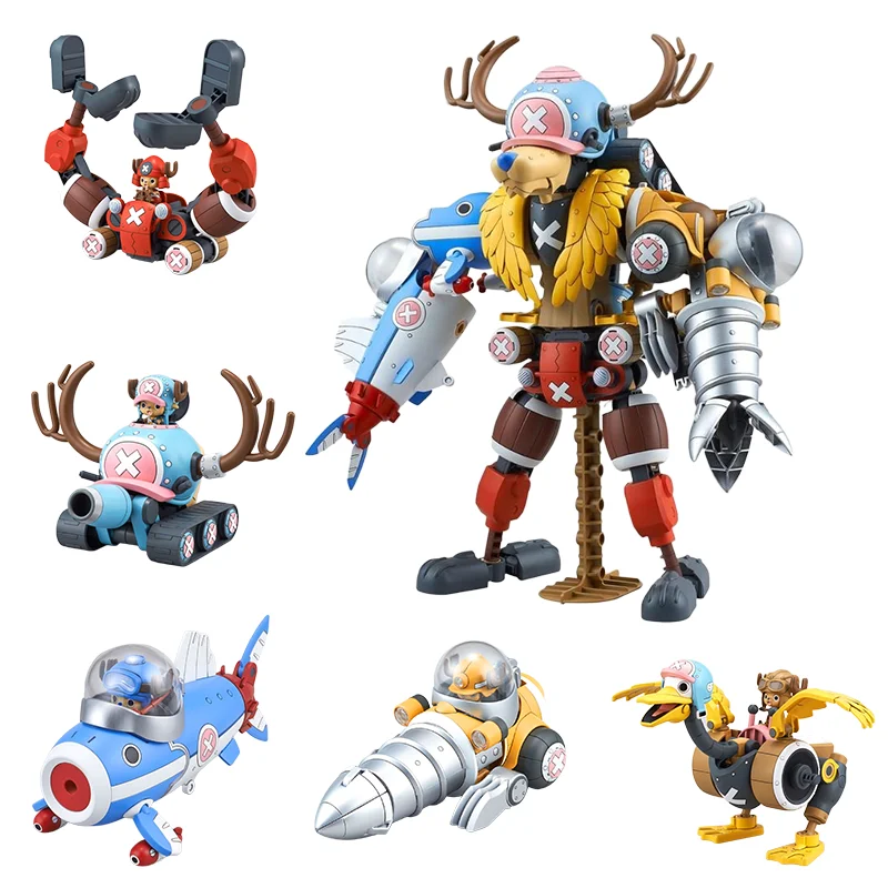 

Original BANDAI One Piece Pirate King Chopper Super Mecha Robot Anime Action Figure Assembly Model Toys Collectible Model Gifts