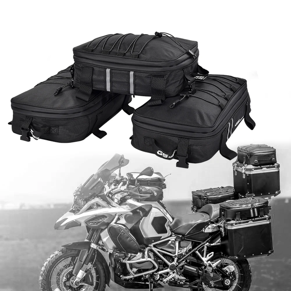 Para BMW R1200GS R1250GS R 1250 GS Adventure LC bolsa para SILLÍN de motocicleta alforja bolsa trasera montaje alforjas estante cubierta superior