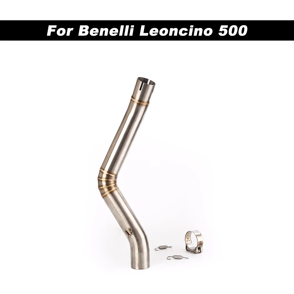 

Slip On For Benelli Leoncino 500 Motorcycle Escape Exhaust Pipe Mid Link Pipe Muffler With DB Killer Stainless Steel