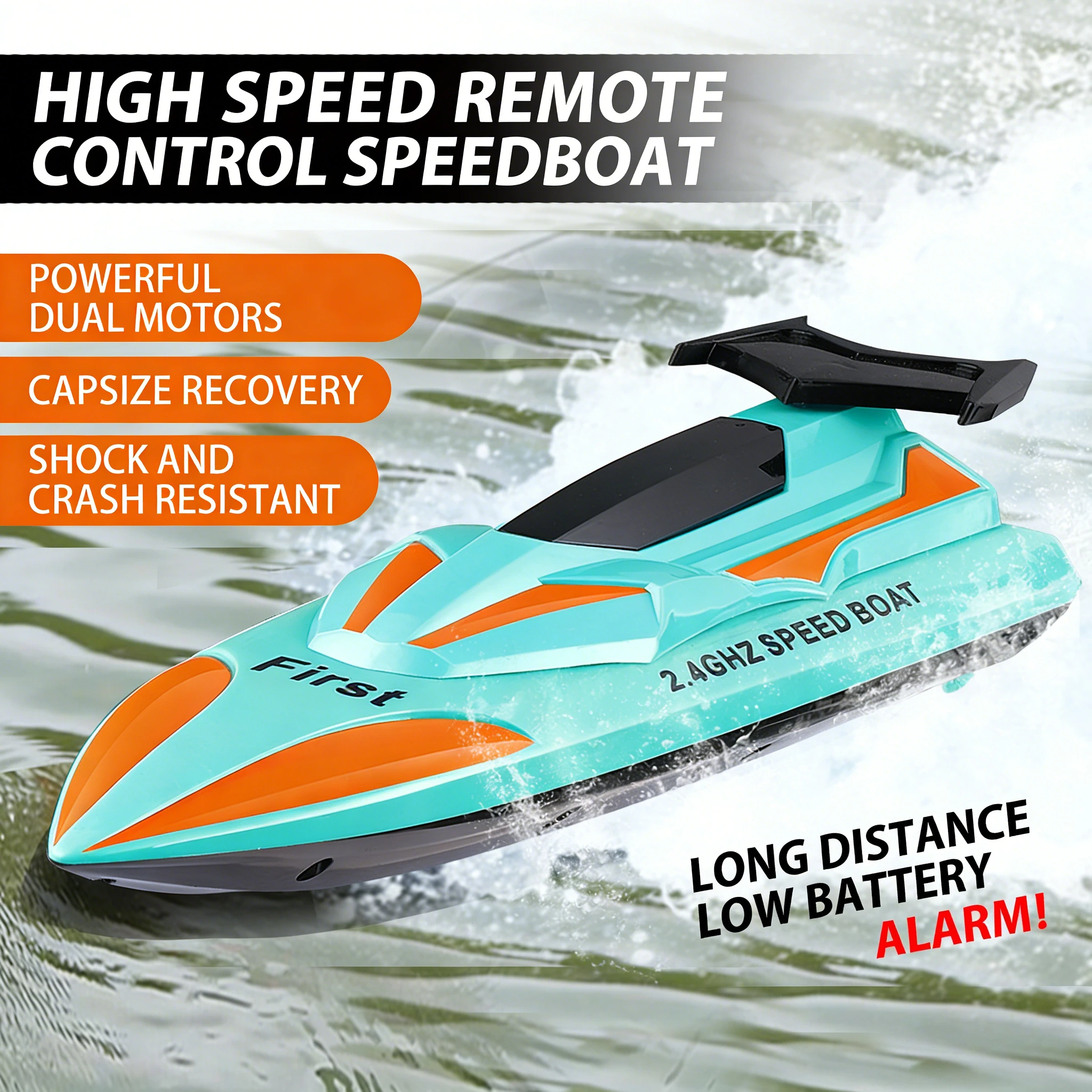 

Высокоскоростной радиоуправляемый катер F01-2.4ГГц, беспроводная электрическая лодка с длительным временем работы, водная игрушка для мальчиков