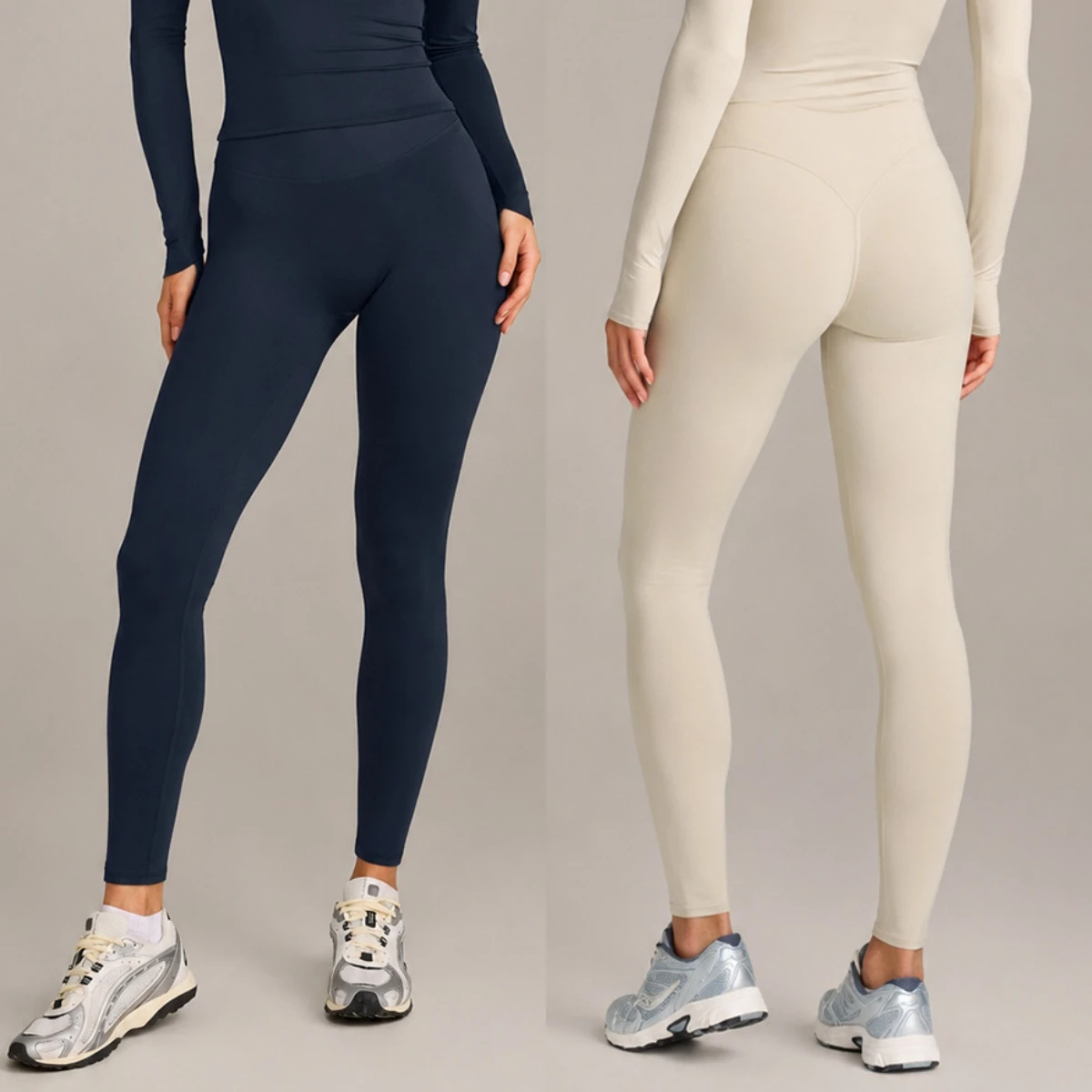 Women High Waist Yoga Leggings Brushed Naked Feeling Tummy Control Ankle Length Gym Workout Running Pants Soft Fitness Tights