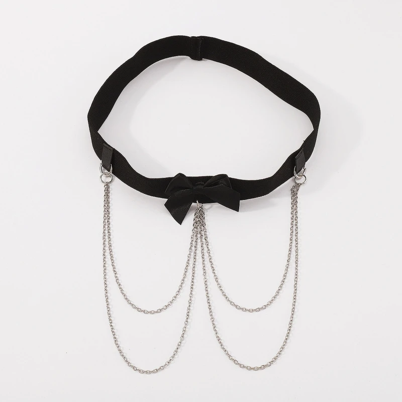 Summer Bowknot Decor Thigh Chain Nightclub Bar Party Leg Chain for Women