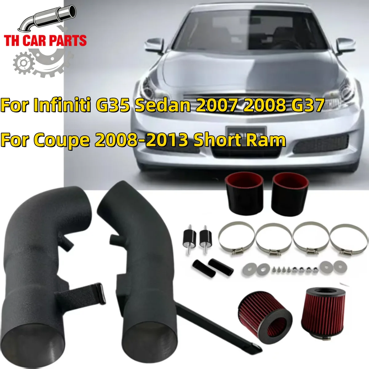 

Short Ram Cold Air Intake System Filter Kit for Infiniti G35 Sedan 2007-2008 G37 Coupe 2008-2013 Performance OEM+ Upgrade