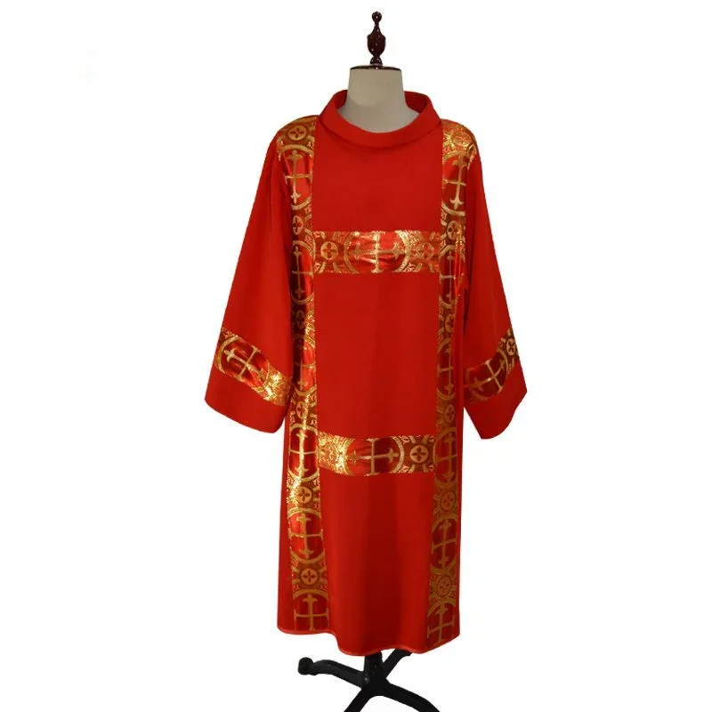 Catholic Deacon Robe Priest Costume Clergy Pastor Clothes Anglicans Lutheran Churches Clerical Clothing Green Red White Purple