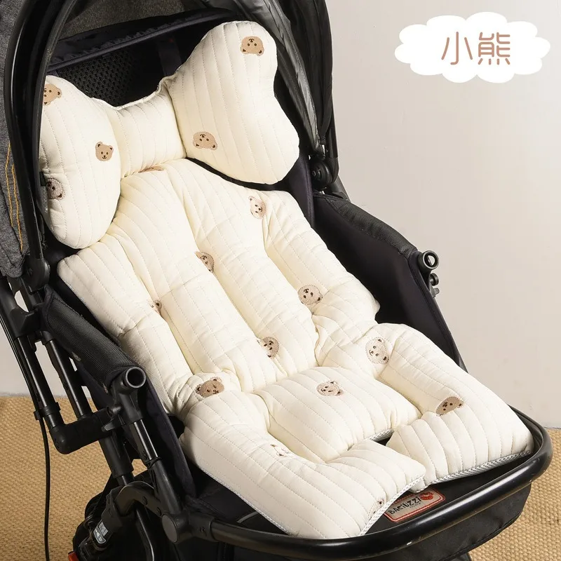 Autumn and winter warm baby stroller cushion thickened cotton cushion children baby pram baby dining chair cushion four seasons