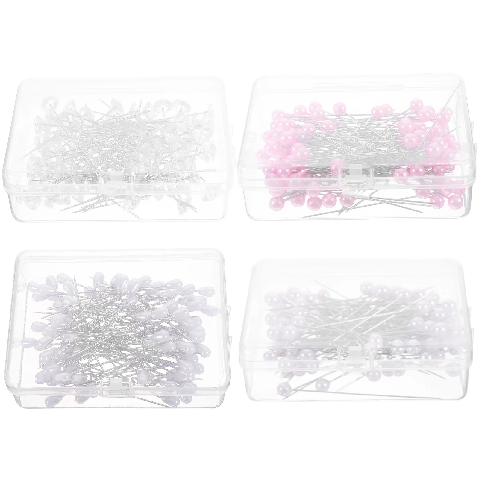 

4 Sets 8x52mm Diamond Needles 5x55mm White Pear 6x65mm Pearl Pins Sewing Quilting Craft DIY Dressmaking Jewelry Straight