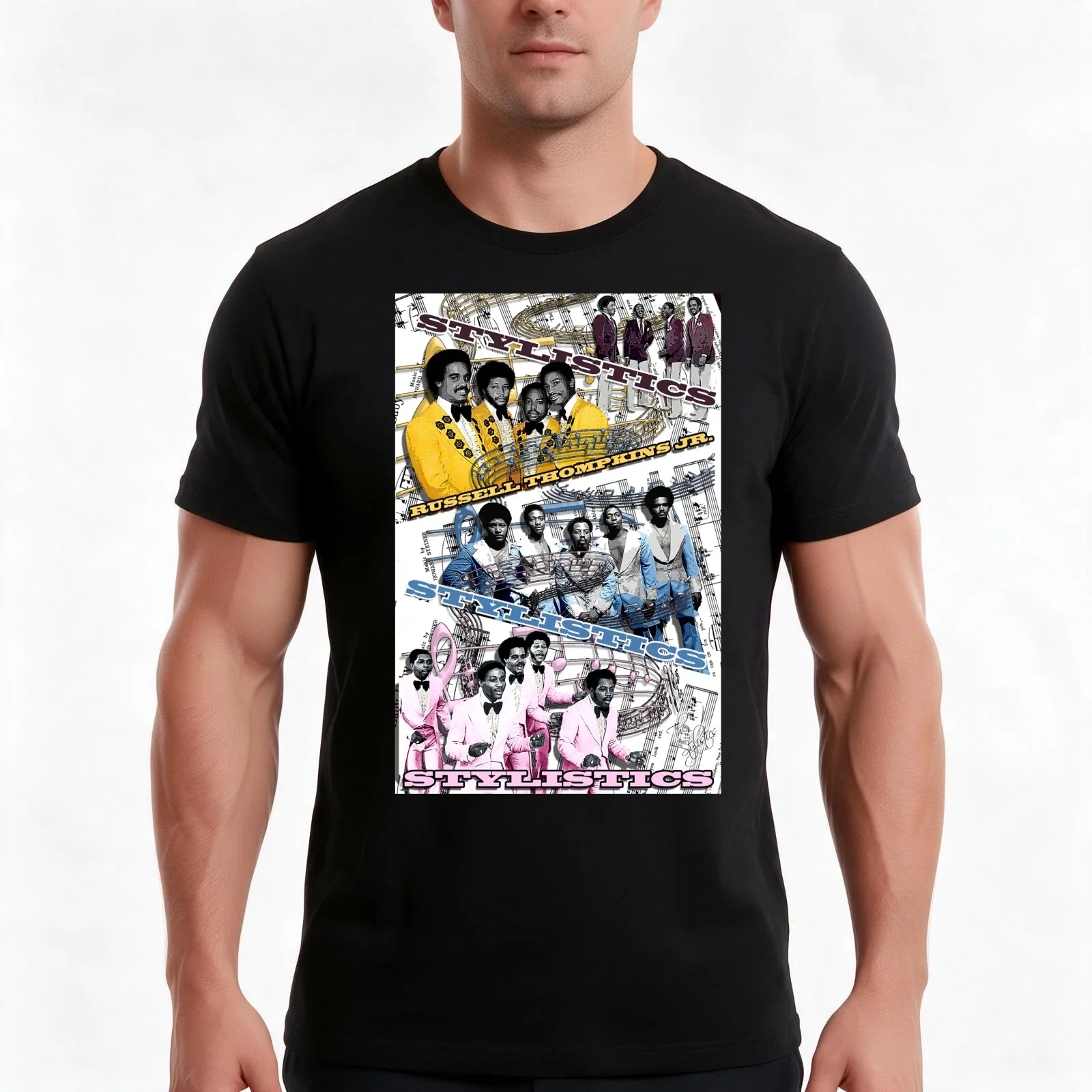 Stylistics Russell Thompkins Jr. D-1 Poster T-Shirt Summer Casual Cotton Tee Oversized Streetwear Tops Vintage Graphic Print