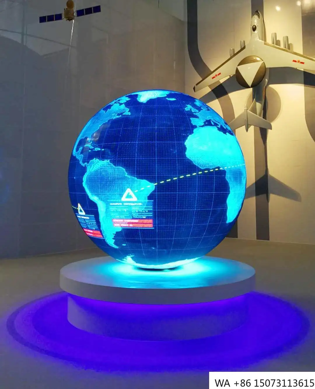 P1.8/P2 كرة LED كاملة الألوان - شاشة عرض تفاعلية مخصصة للدوران الذكي