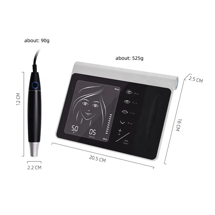 Private Label Wireless Machine Eyebrows Microblading Tattoo Pen Machine And Power Bank Supply Silver Permanent Makeup