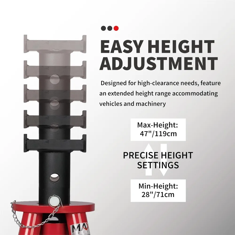 حامل جاك قابل للتعديل من نوع الدبوس شديد التحمل، سعة 10 طن، مناسب للشاحنات والمعدات الثقيلة
