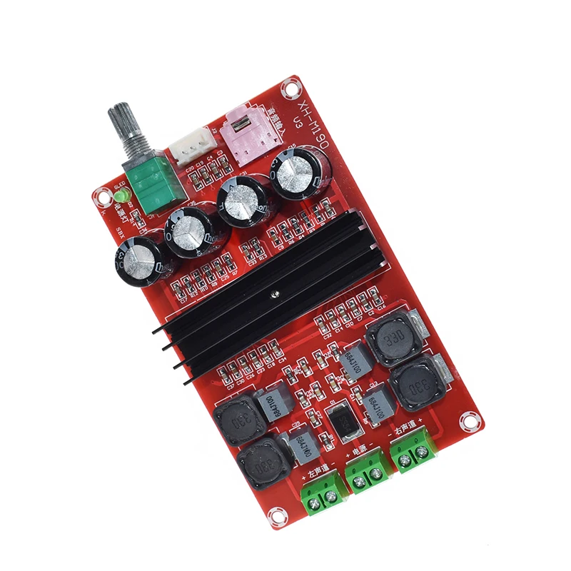 XH-M190 TPA3116 D2 2x100W Dual Channel Digital Audio Amplifier Board for Arduino TPA3116D2 Two Channel Module 100W+100W 12-24V