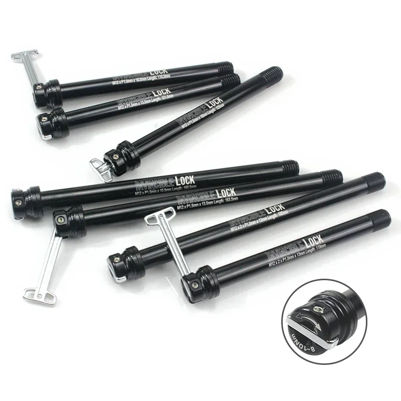 

Bicycle Thru Axle Bike Quick Release Hubs Tube Shaft Skewers Road Bike Front Rear Axle P1.5 P.10 Double thread Bike Thru Axle